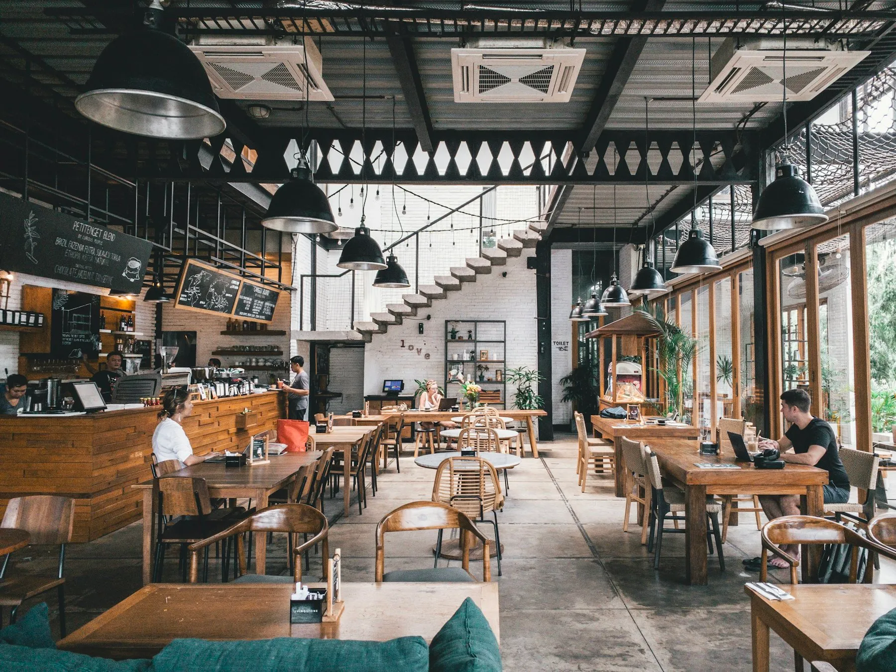 Independent restaurant interior