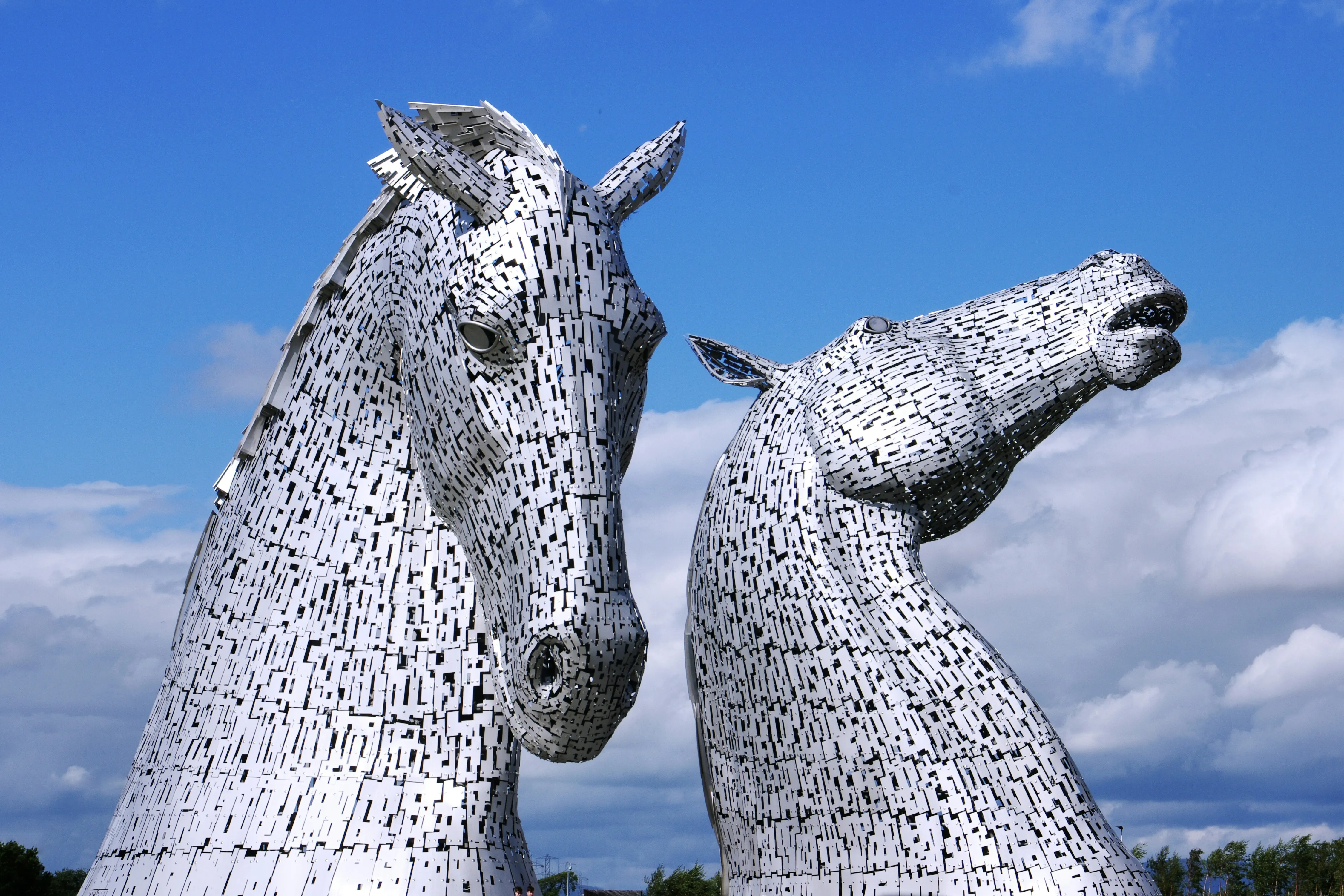 The Kelpies horse-head sculptures in Falkirk
